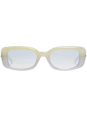 Gentle Monster gradient-effect rectangular frame sunglasses - Yellow