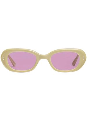 Gentle Monster Helix oval-frame sunglasses - Yellow