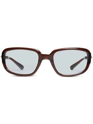 Gentle Monster Noizer Brc13 square-frame glasses - Brown