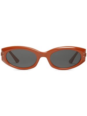 Gentle Monster rectangle-frame glossy-finish sunglasses - Brown