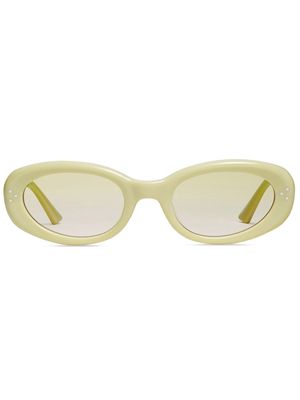Gentle Monster tonal-design oval-frame sunglasses - White