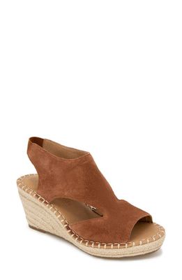 GENTLE SOULS BY KENNETH COLE Cody Espadrille Wedge Sandal in Pecan Suede