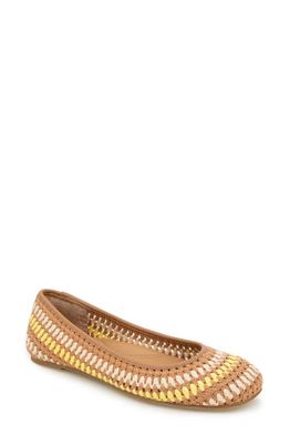 GENTLE SOULS BY KENNETH COLE Mable Macramé Flat in Banana Multi Fabric