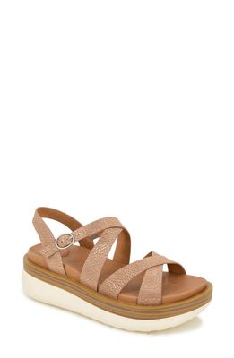 GENTLE SOULS BY KENNETH COLE Rebha Strappy Wedge Sandal in Clay Nubuck