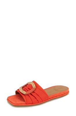 GENTLE SOULS BY KENNETH COLE Rhea Slide Sandal in Hot Coral Suede