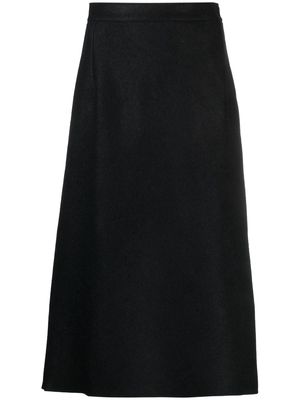 Gentry Portofino A-line wool midi skirt - Black