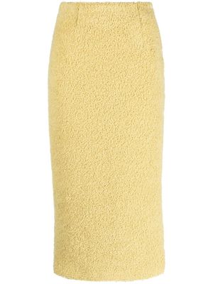 Gentry Portofino button-detailed pencil skirt - Yellow