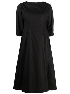 Gentry Portofino empire-line cotton midi dress - Black