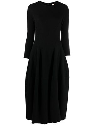 Gentry Portofino fine-knit midi dress - Black