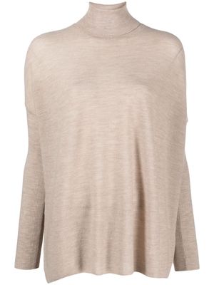 Gentry Portofino high-neck cashmere jumper - Neutrals
