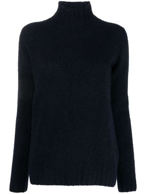 Gentry Portofino high-neck virgin wool-blend jumper - Blue