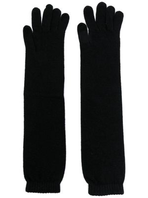 Gentry Portofino knitted long gloves - Black