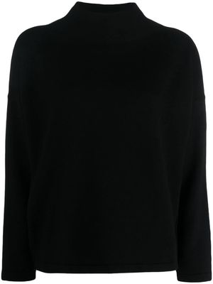 Gentry Portofino mock-neck fine-knit jumper - Black