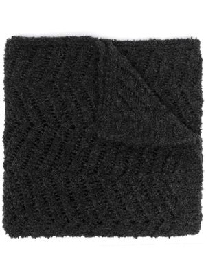 Gentry Portofino open-knit long scarf - Black