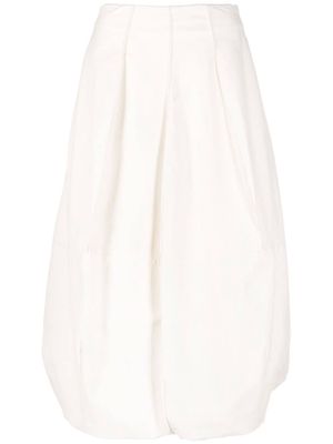 Gentry Portofino pleat-detail high-waisted skirt - Neutrals