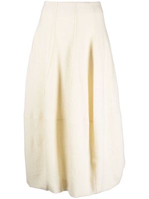 Gentry Portofino pleat-detail midi skirt - Neutrals