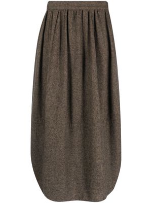 Gentry Portofino pleated straight skirt - Brown