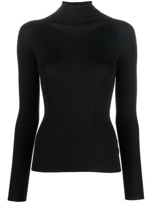 Gentry Portofino roll-neck long-sleeve jumper - Black