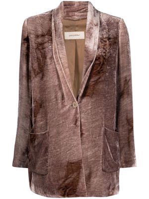 Gentry Portofino shawl-lapels velvet single-breasted blazer - Neutrals