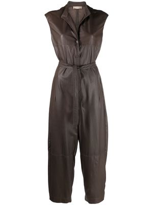 Gentry Portofino sheepskin sleeveless jumpsuit - Brown