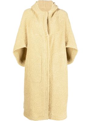 Gentry Portofino textured hooded coat - Yellow