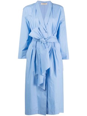 Gentry Portofino V-neck tied-waist midi dress - Blue