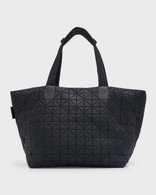 Geo Quilted Nylon Tote Bag