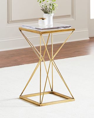 Geometric Brass Martini Table