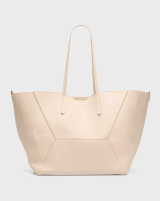 Geometric Monili Leather Tote Bag