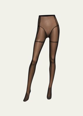 Geometric Stretch Tulle Tights