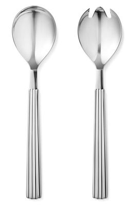 Georg Jensen Bernadotte Salad Serving Set in Silver