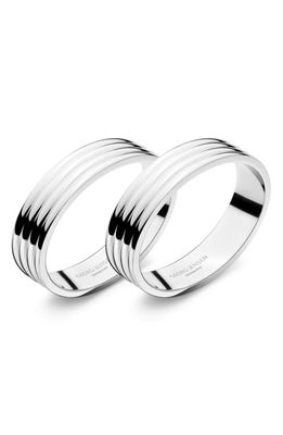 Georg Jensen Bernadotte Set of 2 Napkin Rings in Silver