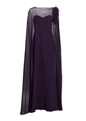 Georgette Overlay Gown