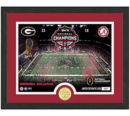 Georgia Bulldogs 2021 National Champs Celebrati on Bronze Photo