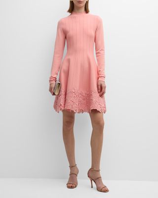 Georgia Short Dress with Floral Lace