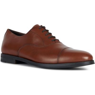 Geox Decio Water Resistant Cap Toe Oxford in Light Brown 