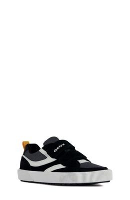Geox Kids' Alphabeet Water Resistant Sneaker in Black/White