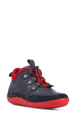 Geox Kids' Barefeel Sneaker in Navy/Red