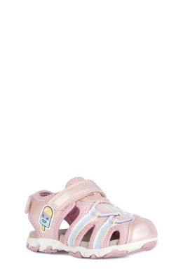 Geox Kids' Flaffeegi Waterproof Sandal in Light Pink