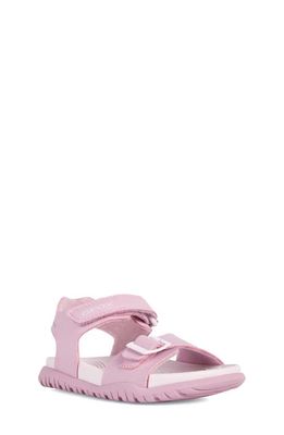 Geox Kids' Fommiex Sandal in Dark Pink/Light Lilac