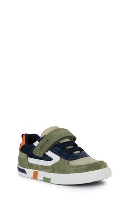 Geox Kids' Kilwi Sneaker in Sage/Navy