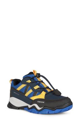 Geox Kids' Montrack Amphibiox® Waterproof Sneaker in Royal/Yellow