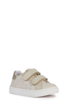 Geox Kids' Nashik Sneaker in Beige/Platinum 