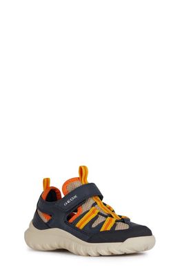 Geox Kids' Simbyos Sneaker in Blue/Beige