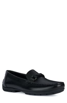 Geox Moner Driving Loafer in Black Oxford