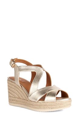 Geox Ponza Wedge Sandal in Light Gold