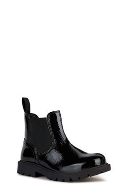 Geox Shaylax Patent Chelsea Boot in Black