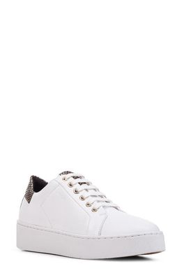 Geox Skyely Low Top Sneaker in White Gold 