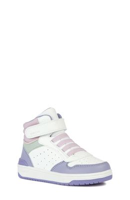 Geox Washiba Colorblock High Top Sneaker in Lilac/Off White