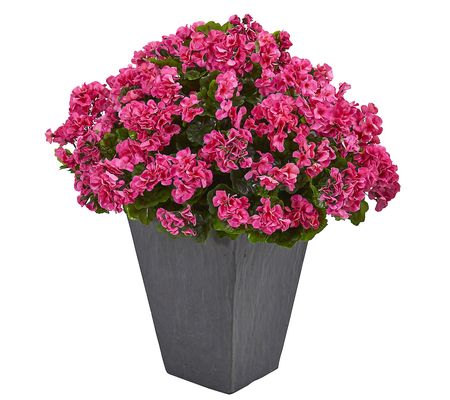 Geranium Artificial Plant in Planter by Nearly atural